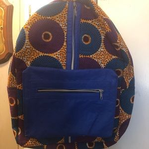 African fabric backpack